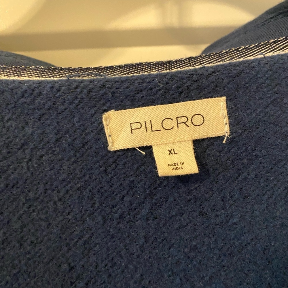 Anthropologie Pilcro Collared Sweatshirt Navy - Picture 2 of 4